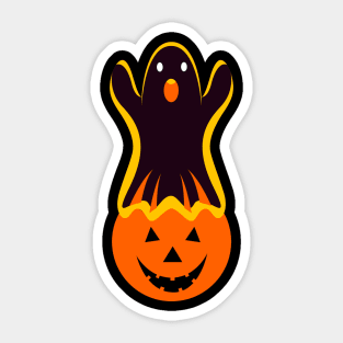 Funny Boo Pumpkins Ghost Halloween Sticker